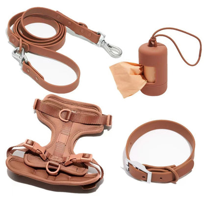 Dog Harness Set | Waterproof Hands-Free Walking 4-in-1 Set