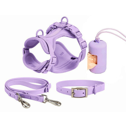 Dog Harness Set | Waterproof Hands-Free Walking 4-in-1 Set