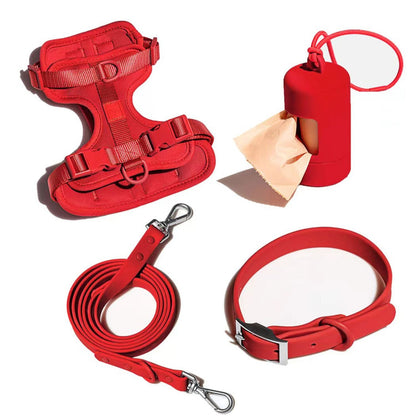 Dog Harness Set | Waterproof Hands-Free Walking 4-in-1 Set