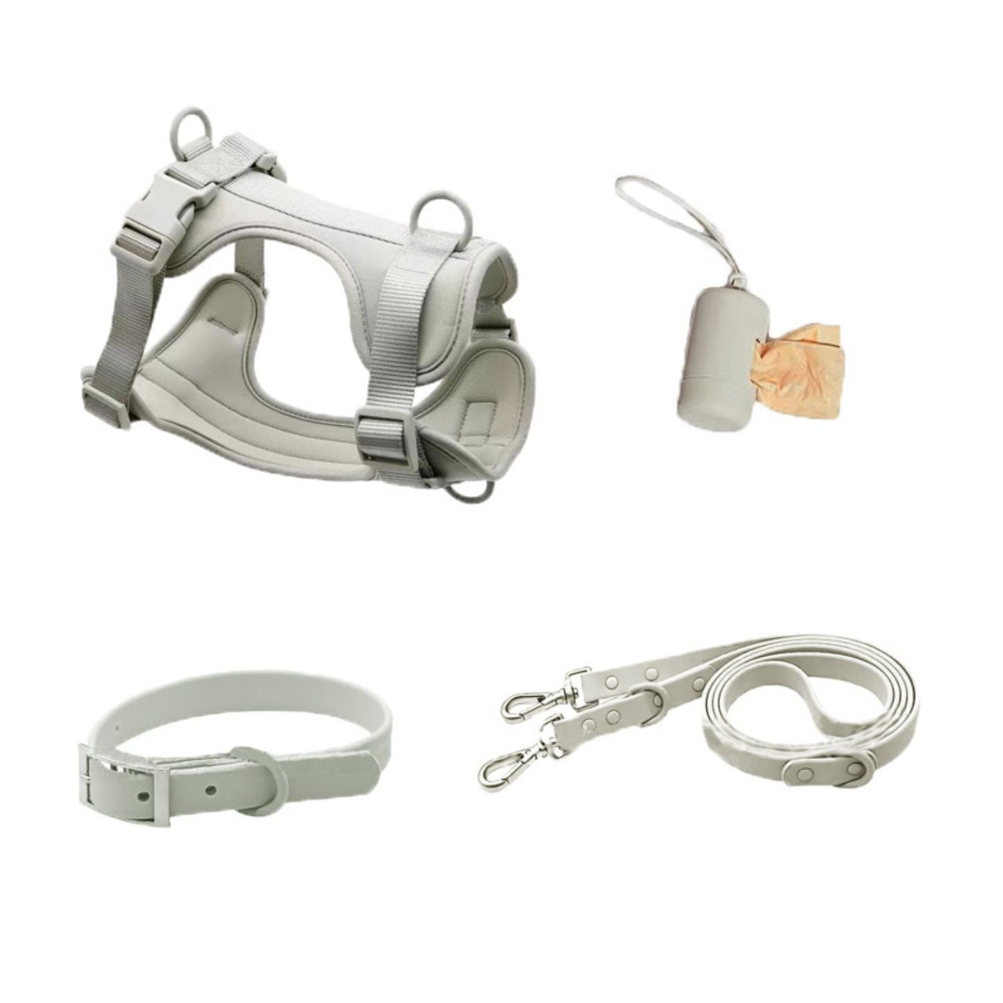 Dog Harness Set | Waterproof Hands-Free Walking 4-in-1 Set